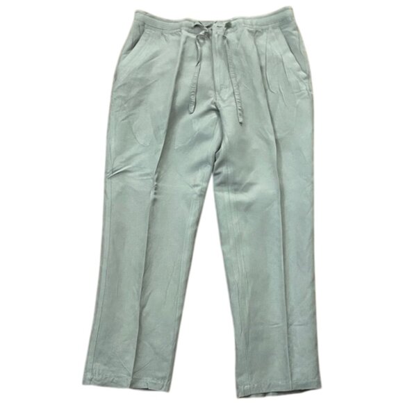Cubavera Tan Linen Blend Pants Mens Size Large 34x29 Vacation Casual Beach - Picture 1 of 11
